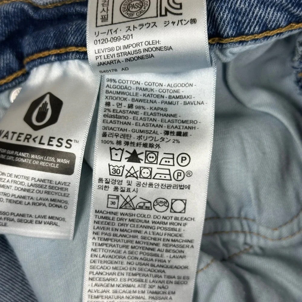 Levi's Jeans Mens 505 Regular Fit 36X34 Blue‎ Straight Leg Stretch Denim